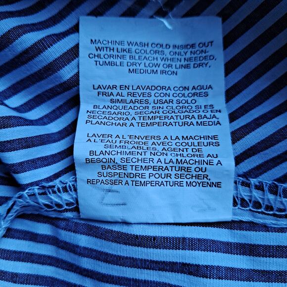 Wrangler Western Shirt Striped Pearl Snap Wrinkle Resistant Gray White Mens M - Picture 13 of 13